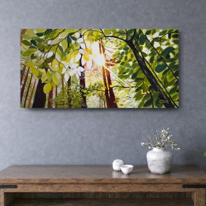 Glittering Leaves Art Print