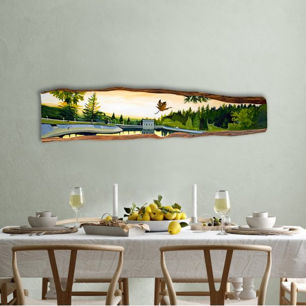 Reservoir 5, Suspended: Original 12" x 49"