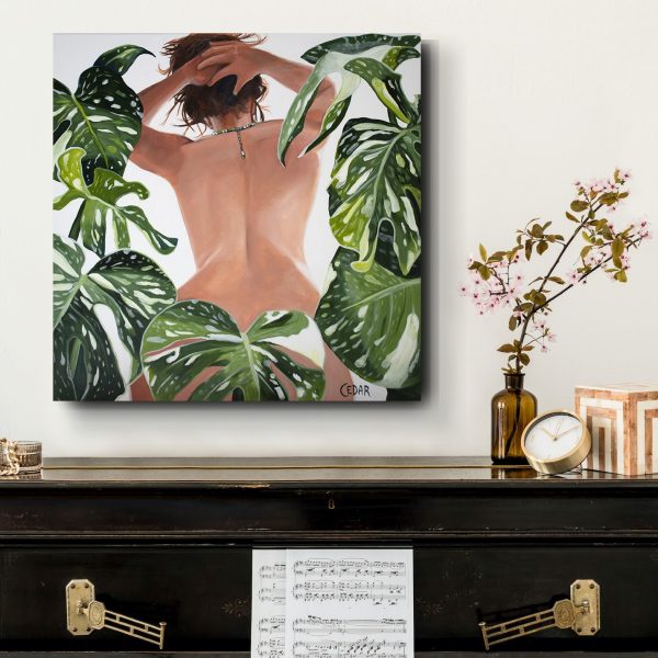 Plant Mama Nude Monstera Leaf Art Print