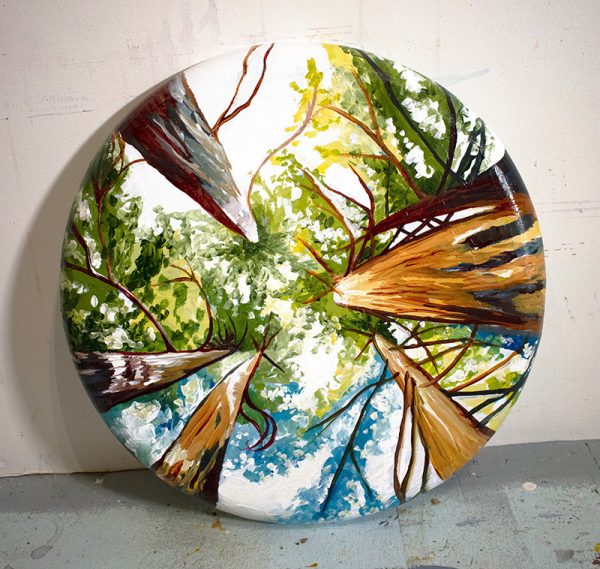 Green Forest Sphere: Original 16" Diameter