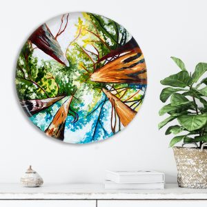 Green Forest Sphere Painting