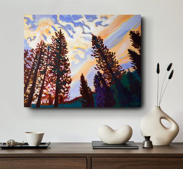 Yosemite Sky (Violet and Gold): Original 24" x 30"