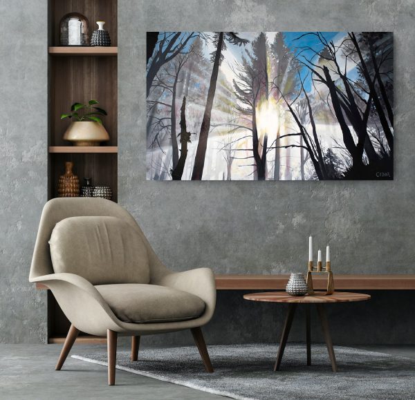 Sun Through Fog: Original 36" x 60"