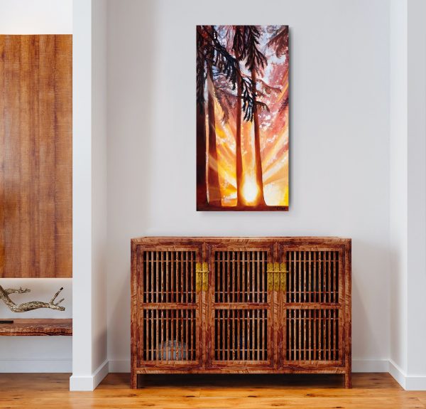 Mt. Tabor Morning: Original 36" x 18"