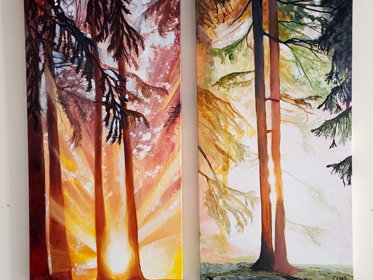 油絵絵画　art design artist m.t Mt.-Tabor-Morning-Stand-