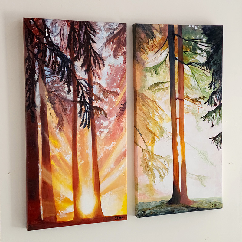 Paintings for home and office by Portland Oregon Artist Cedar Lee