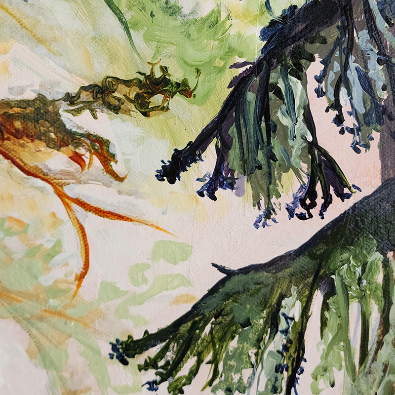 Close-up detail: Paintings for home and office by Portland Oregon Artist Cedar Lee