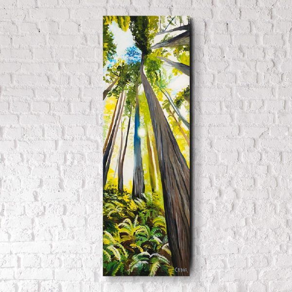 Redwoods and Ferns 1: Original 36" x 12"