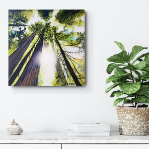 Forest Sun Portal Art Print
