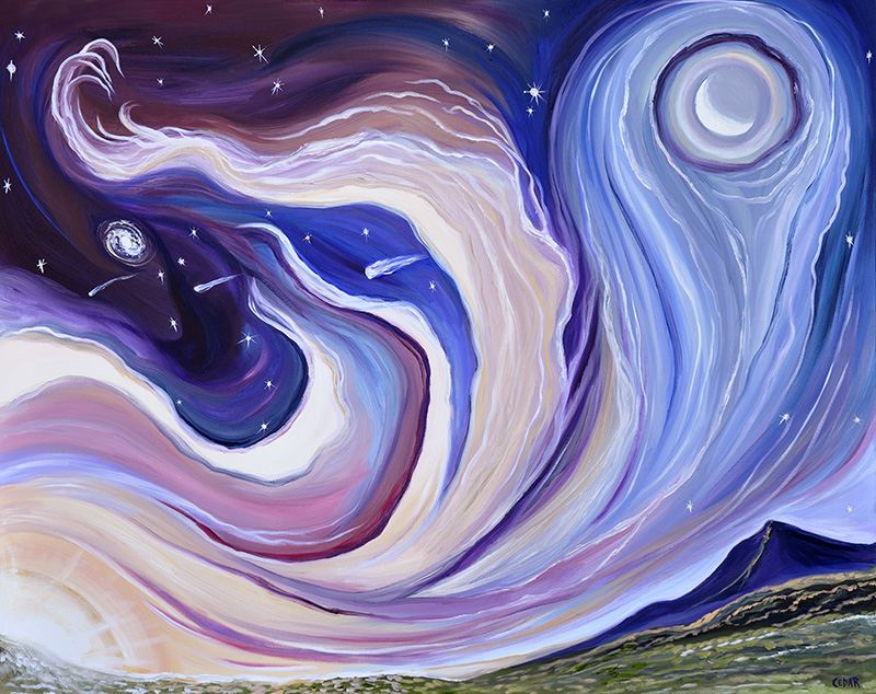 Cosmic Dance III. 40" x 50", Oil on Canvas, ©2010 Cedar Lee