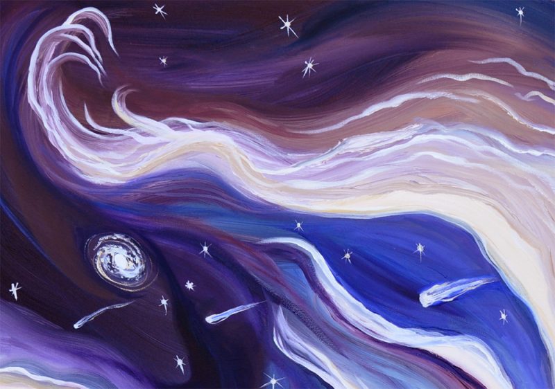 Detail: Cosmic Dance III. 40" x 50", Oil on Canvas, ©2010 Cedar Lee