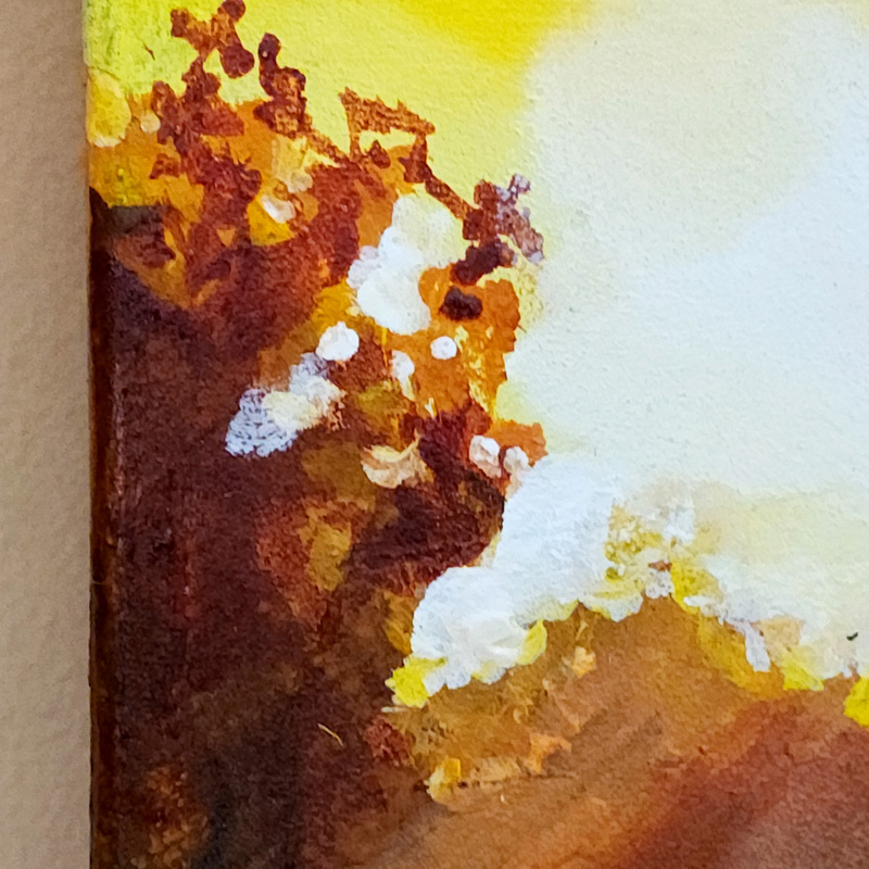 Close-up detail of painting: Costa Rica Sunset by Cedar Lee