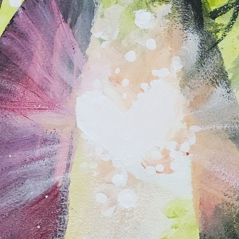 Close-up detail: Redwood Love 2. Painting by Cedar Lee