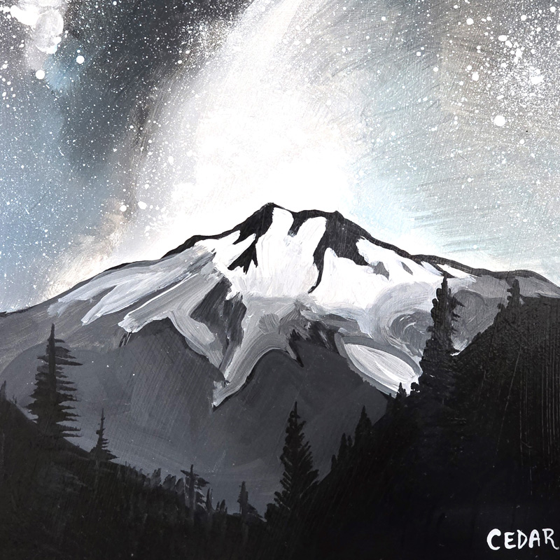 Painting of Glacier Peak by Cedar Lee