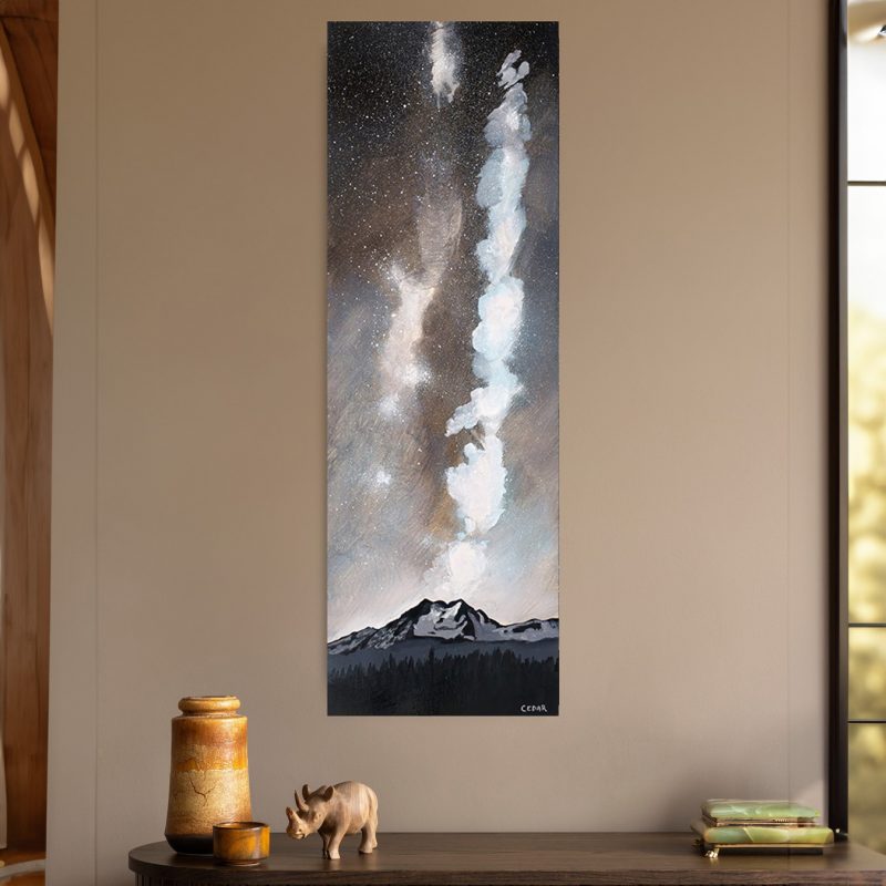 Milky Way Mountain Paintings by Cedar Lee: Milky Way Over Mt. Olympus
