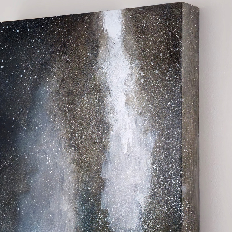 Close-up detail of painting: Milky Way Over Mt. St. Helens