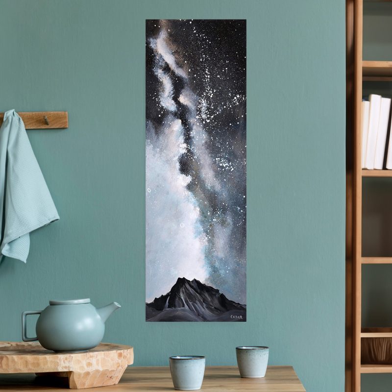Milky Way Mountain Paintings by Cedar Lee: Milky Way Over Mt. Stuart