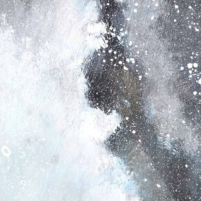 Close-up detail of painting: Milky Way Over Mt. Stuart