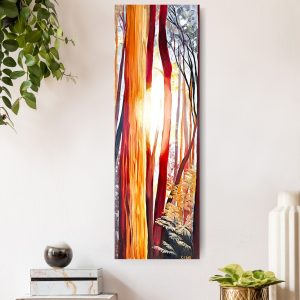 Orange Red Forest painting by Cedar Lee
