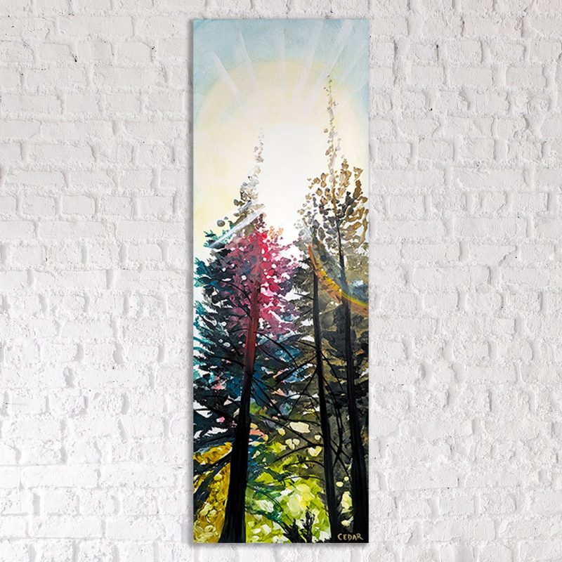 Colorful sunshine tree paintings by Cedar Lee: Oregon Summer