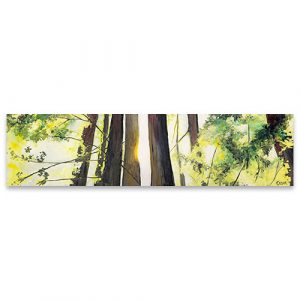 Yellow Forest Sparkle Canvas Print