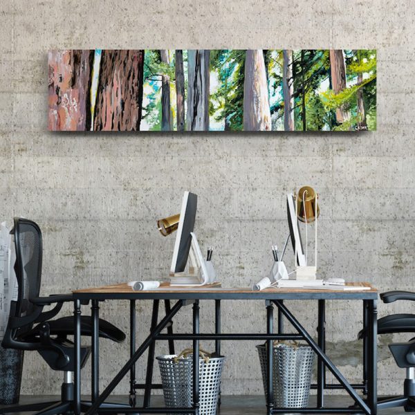 Trunks of Coastal Redwoods Painting