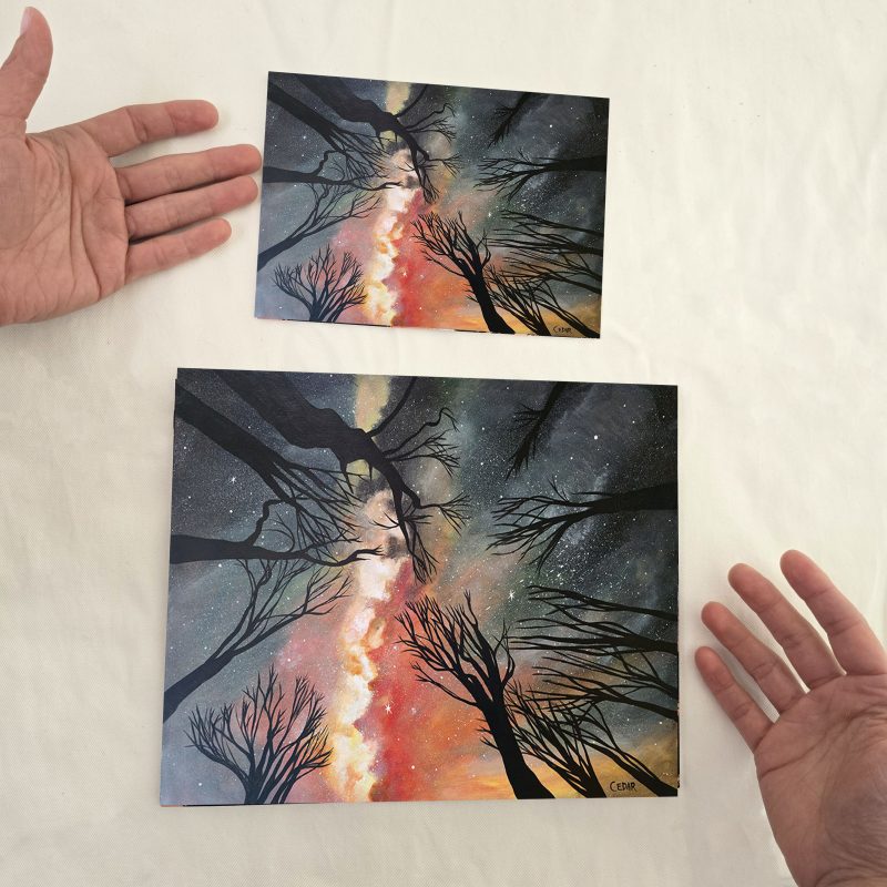 Galactic Glow Size Comparison