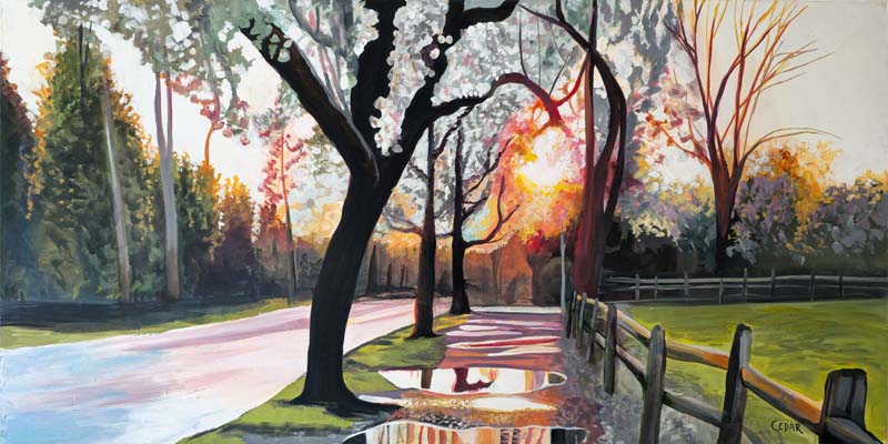 Spring Puddles painting