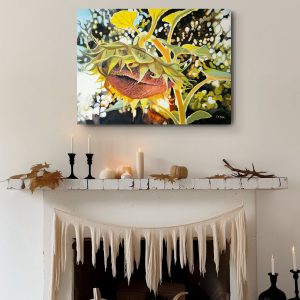 Summer's End Sunflower Art