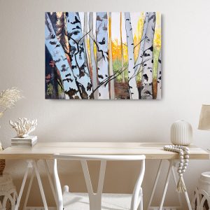 Birch Forest Afternoon Canvas Print