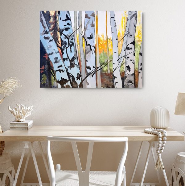 Birch Forest Afternoon Canvas Print