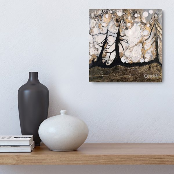 Metallic Trees 2 Painting