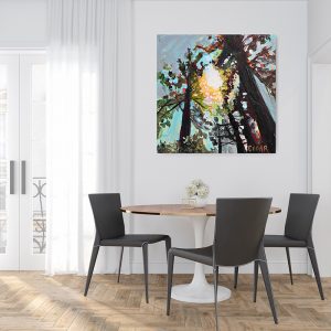Study of Sun and Redwoods canvas print
