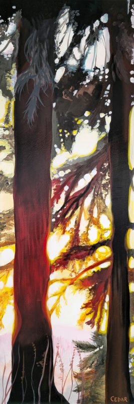 Mt. Tabor Majesty. 36" x 12", Acrylic on Wood, © 2024 Cedar Lee