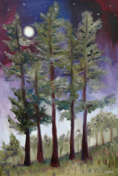 Moonrise. 30" x 20", Oil on Canvas, © 2007 Cedar Lee