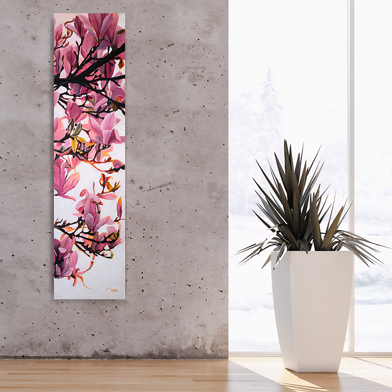 Sun Through Magnolias Painting by Cedar Lee