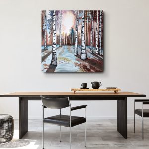 Winter Birches Canvas Print