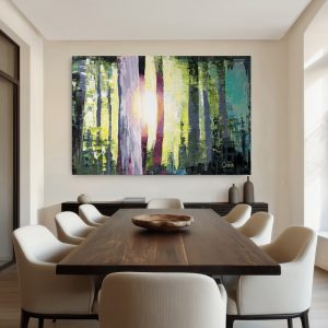 Quiet Chroma Abstract Forest Art by Cedar Lee