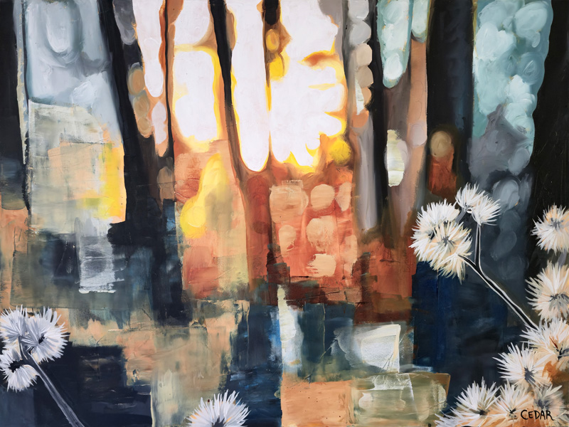 Blurred Memory. 30" x 40", Acrylic on Canvas, © 2026 Cedar Lee