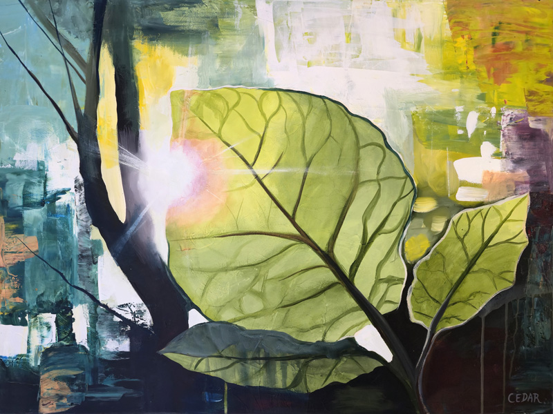 Meditative Mindscape. 30" x 40", Acrylic on Canvas, © 2026 Cedar Lee